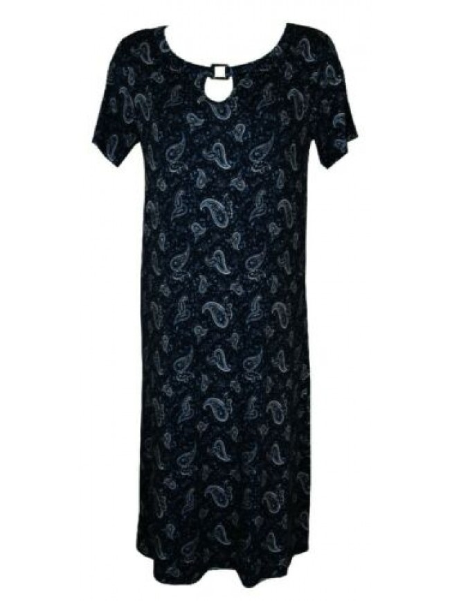Abito donna manica corta in viscosa vestito tempo libero mare spiaggia beachwear