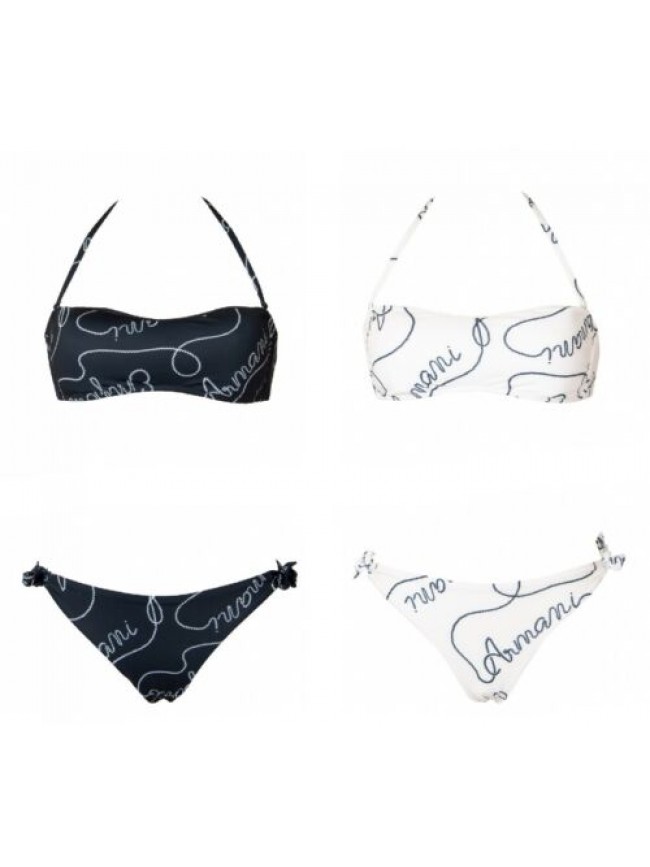 Bikini donna EMPORIO ARMANI reggiseno a fascia imbottitura removibile e slip bra
