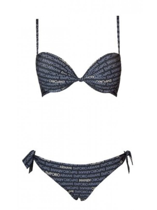 Bikini donna EMPORIO ARMANI reggiseno ferretto con coppe slip regolabile sui fia
