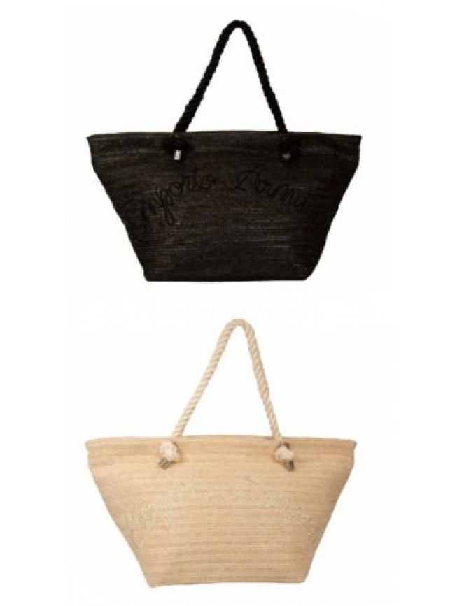 Borsa mare EMPORIO ARMANI spiaggia tempo libero in raffia articolo 231792 3R922 