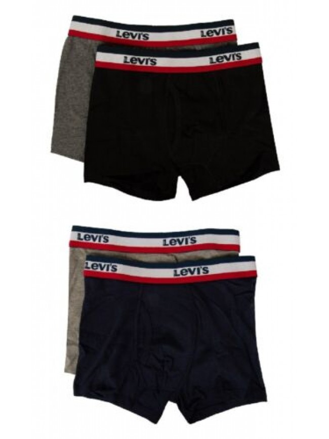 Boxer bimbo LEVI'S maschio ragazzo confezione 2 capi cotone elasticizzato elasti