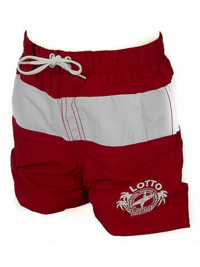 Boxer costume mare bimbo short beachwear LOTTO N7575 taglia S 9-10 c. TABASCO