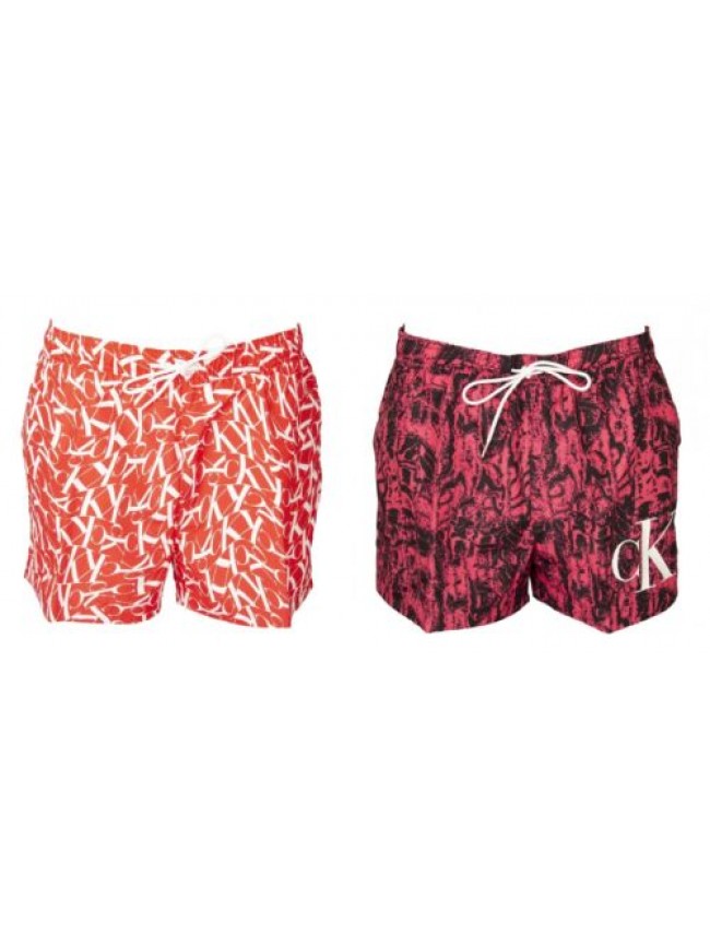 Boxer mare CK CALVIN KLEIN piscina uomo swimwear con logo stampato tasche e coul