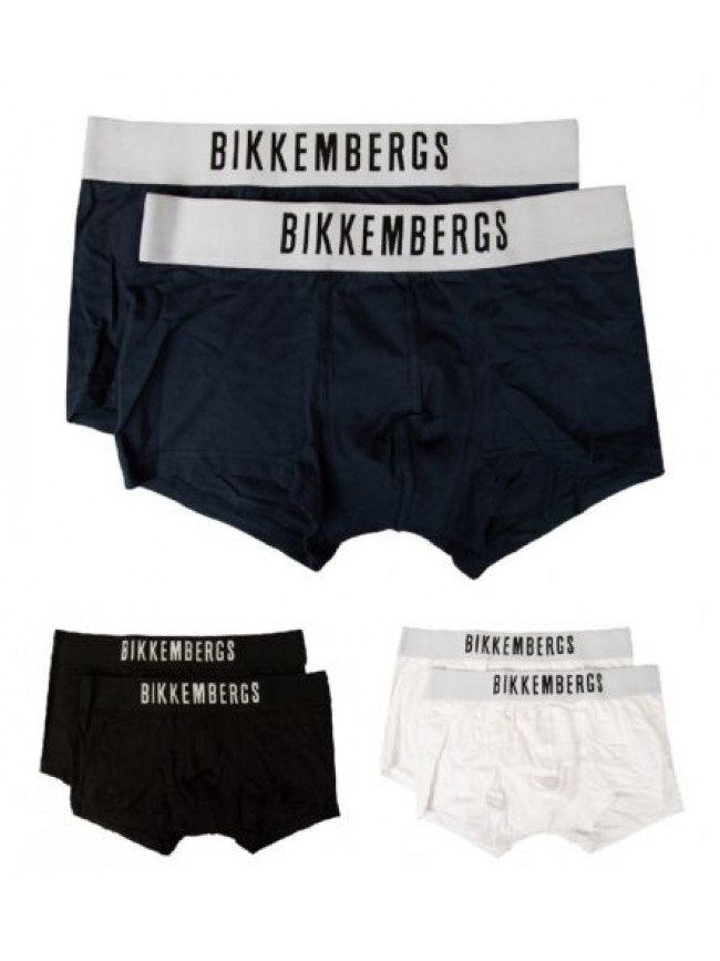 Boxer uomo BIKKEMBERGS confezione 2 boxer cotone elesticizzato elastico a vista 