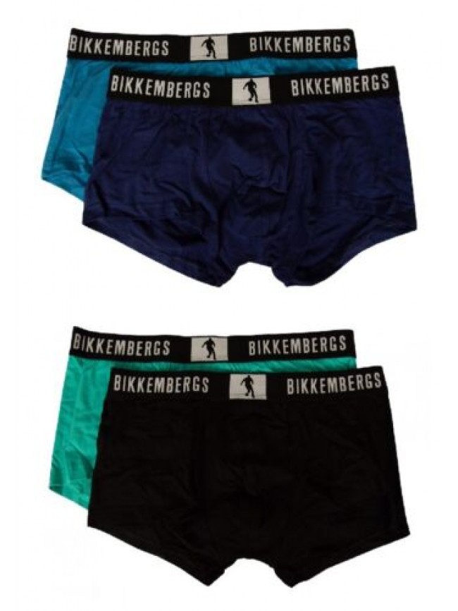 Boxer uomo BIKKEMBERGS confezione 2 capi cotone elesticizzato elastico a vista u