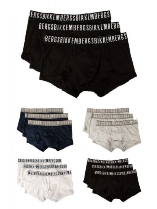 Boxer uomo BIKKEMBERGS confezione 3 boxer elastico a vista cotone elasticizzato 