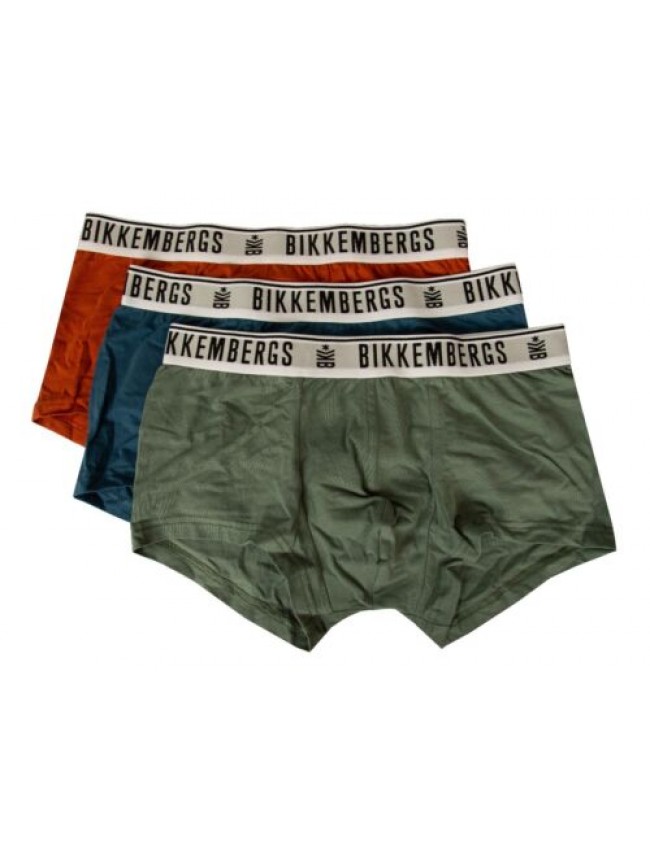 Boxer uomo BIKKEMBERGS confezione 3 capi elastico a vista cotone elasticizzato u