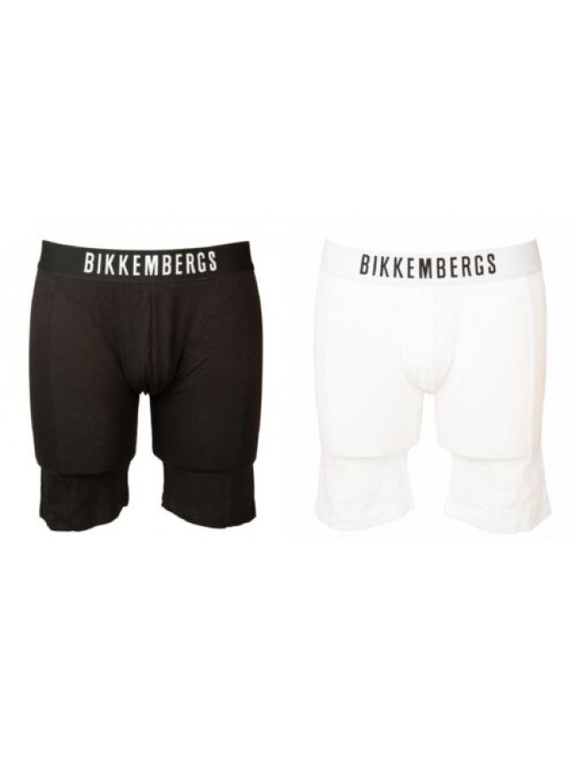 Boxer uomo BIKKEMBERGS lungo elastico a vista cotone elasticizzato underwear art