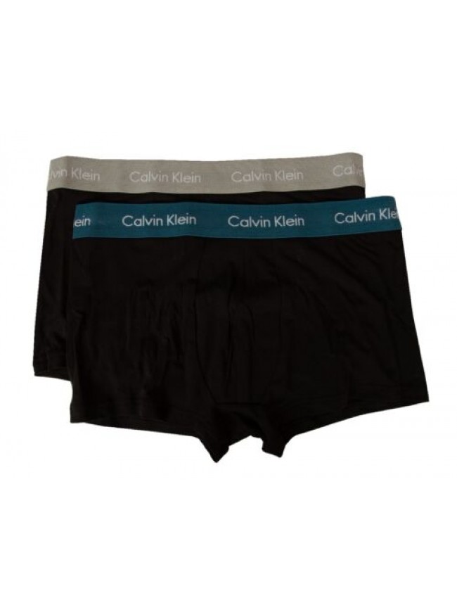 Boxer uomo CALVIN KLEIN confezione 2 boxer in cotone elasticizzato elastico a vi