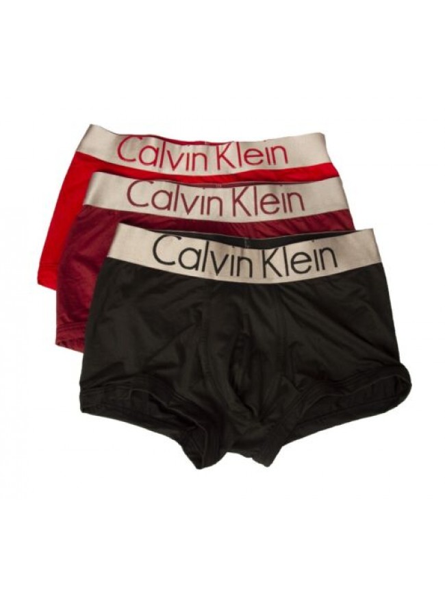 Boxer uomo CK CALVIN KLEIN confezione 3 boxer microfibra elastico a vista artico