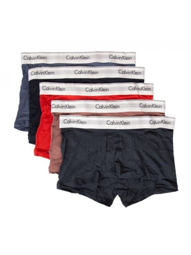 Boxer uomo CK CALVIN KLEIN confezione 5 pezzi elastico a vista cotone elasticizz