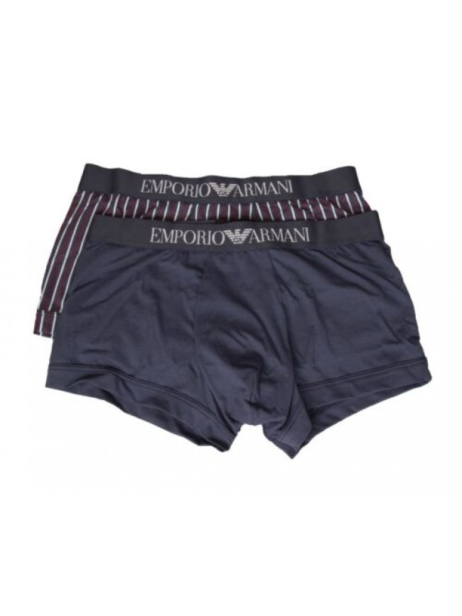 Boxer uomo EMPORIO ARMANI parigamba confezione 2 pezzi elastico a vista cotone e