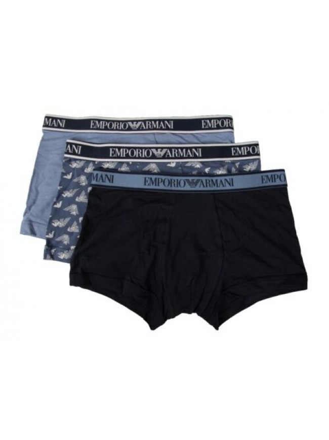 Boxer uomo EMPORIO ARMANI parigamba confezione 3 pezzi tripack elastico a vista 