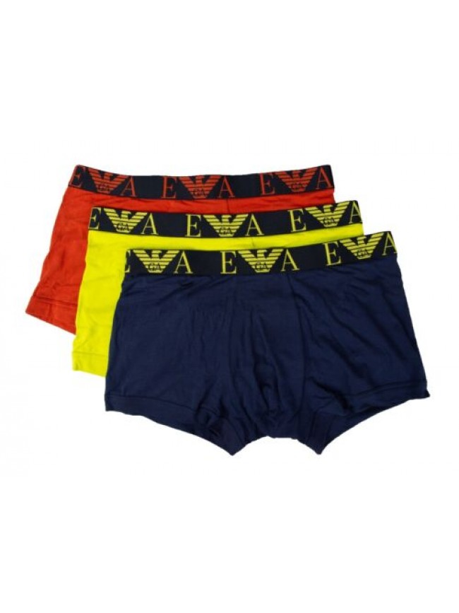 Boxer uomo EMPORIO ARMANI parigamba confezione 3 pezzi tripack elastico a vista 
