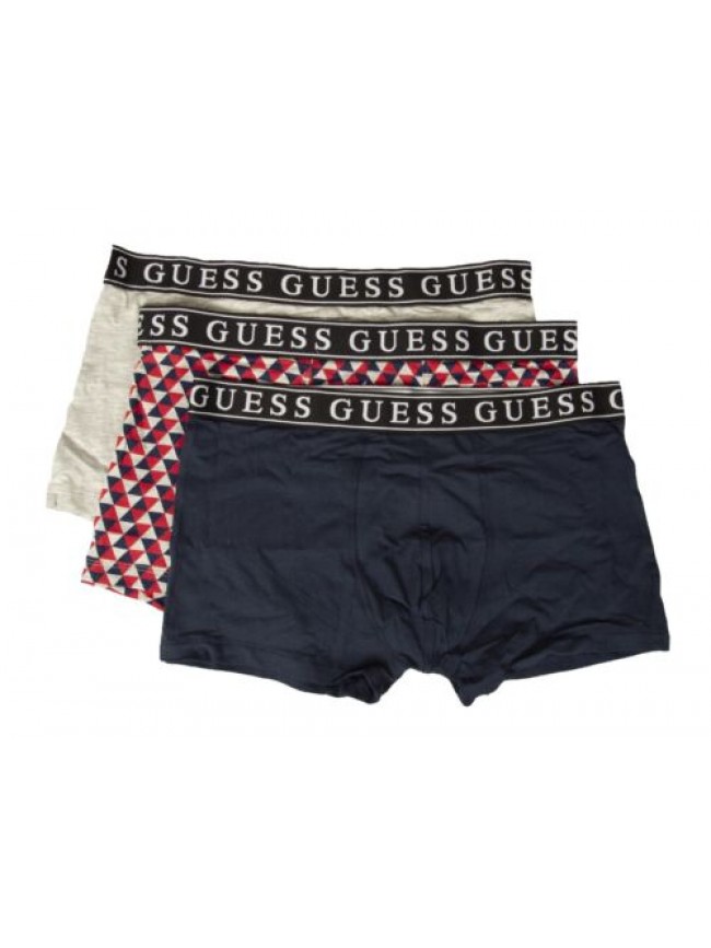 Boxer uomo GUESS confezione 3pezzi tripack elastico a vista cotone elasticizzato