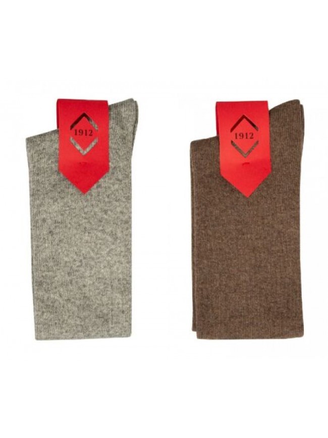 Calza calzino CIOCCA alto lungo uomo lana cashmere liscio articolo S49LU