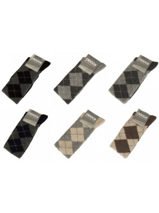 Calza calzino alto lungo uomo lana cashmere blend CIOCCA articolo 507 Made in It