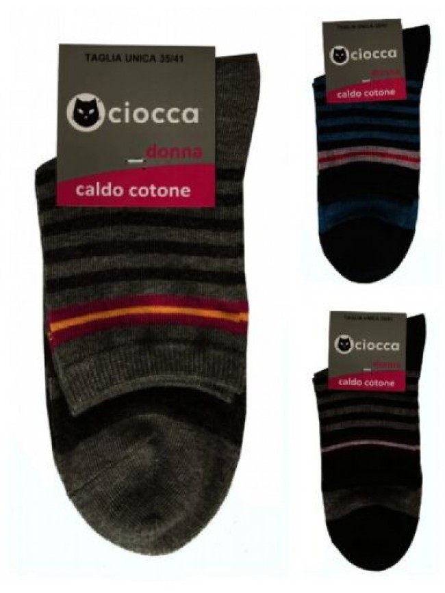 Calza calzino basso corto donna calzini in caldo cotone CIOCCA articolo 275/2 CA
