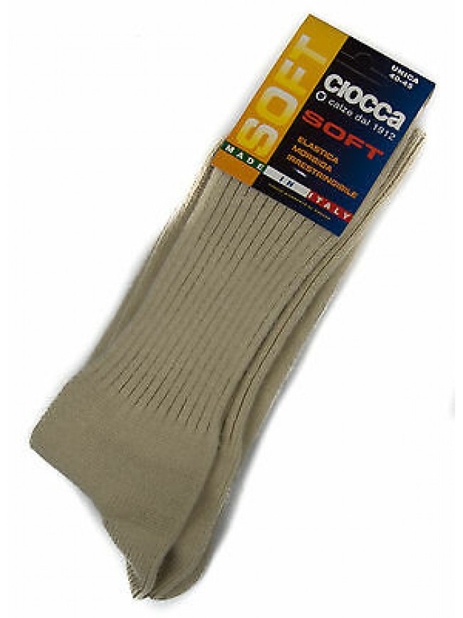 Calza calzino corto basso uomo sock CIOCCA art. 501/1 taglia 40-45 col. AVORIO