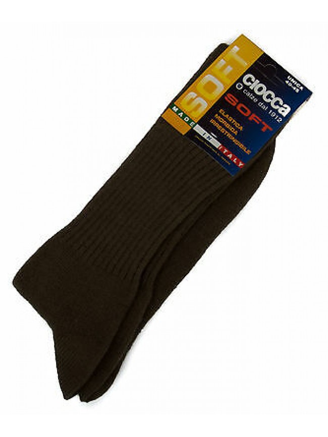 Calza calzino corto basso uomo sock CIOCCA art. 501/1 taglia 40-45 col. FANGO