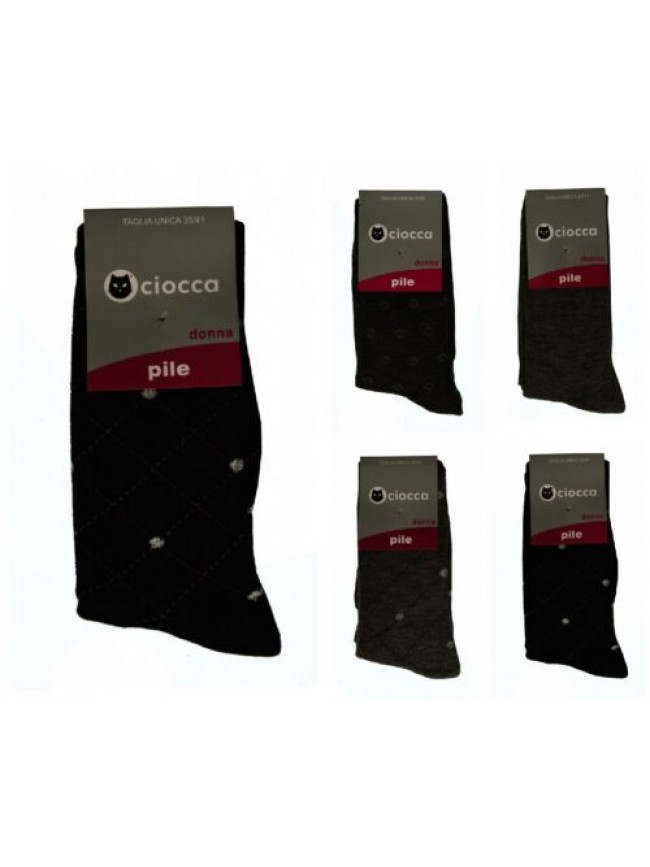 Calza lunga calzino alto donna gambaletti in caldo pile CIOCCA articolo 819/2 GA