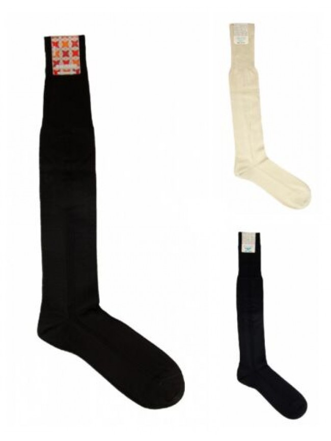 Calza uomo lunga sottoginocchio calzini alti cotone BAGNATO articolo 710/1