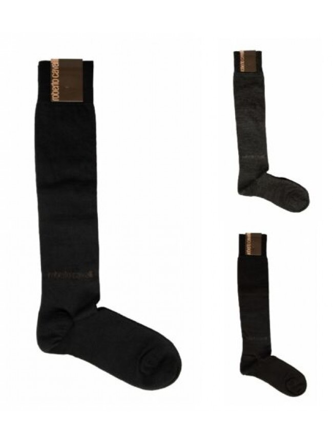 Calza uomo lunga sottoginocchio calzini alti lana  ROBERTO CAVALLI articolo K111