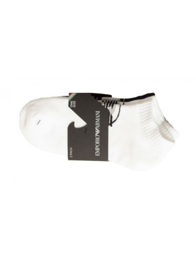 Calze uomo EMPORIO ARMANI 2 paia di calze corte in spugna fantasmino girocavigli