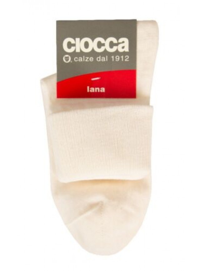Calzino donna CIOCCA  basso misto lana con rovescia articolo 701/2