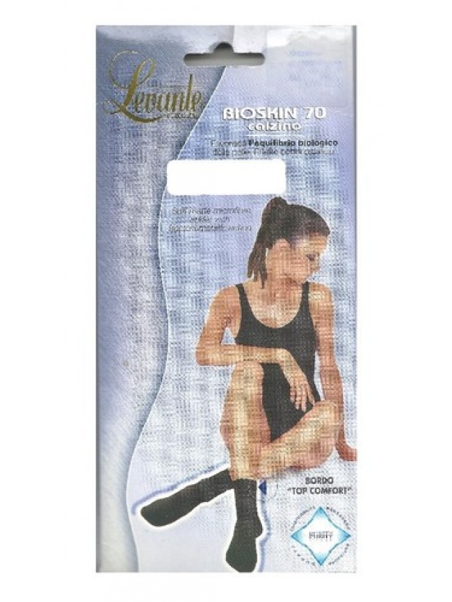 Calzino donna LEVANTE basso corto 70 den bordo top comfort effetto batteriostati