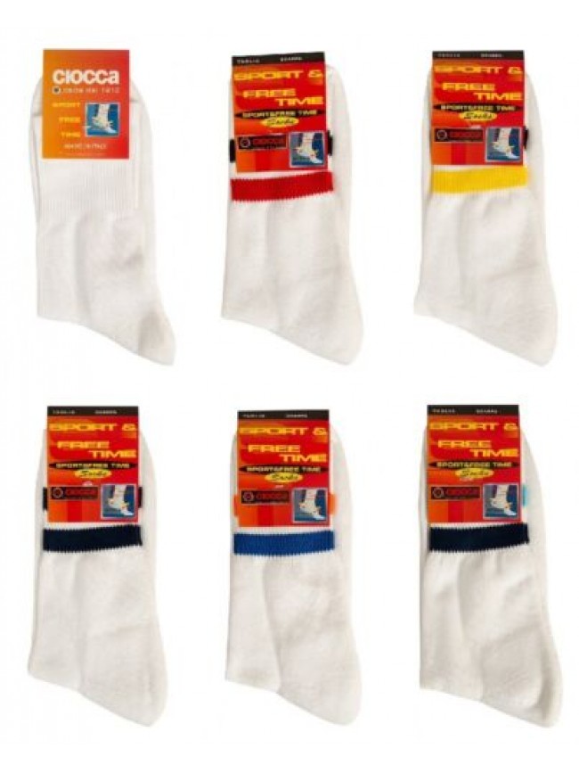 Calzino uomo CIOCCA calze basse cotone con soletta in spugna sport e tempo liber