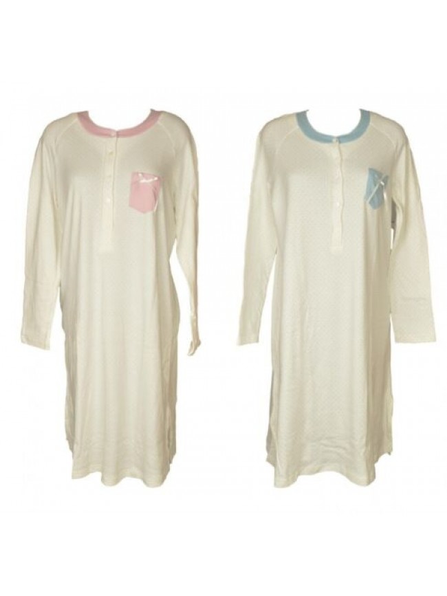 Camicia da notte donna MAMMAIN per mamme in attesa invernale manica lunga scollo