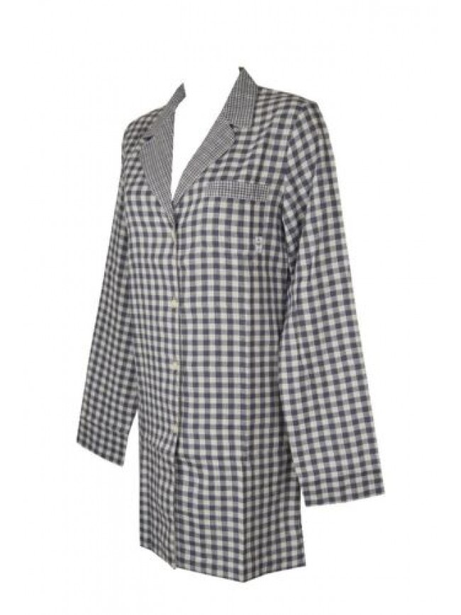 Camicia da notte donna manica lunga aperta davanti con bottoni e colletto EMPORI