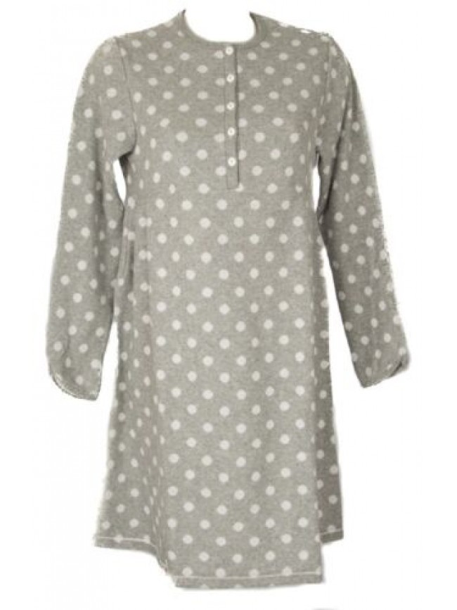 Camicia da notte donna pile manica lunga collo serafino RAGNO articolo N10697