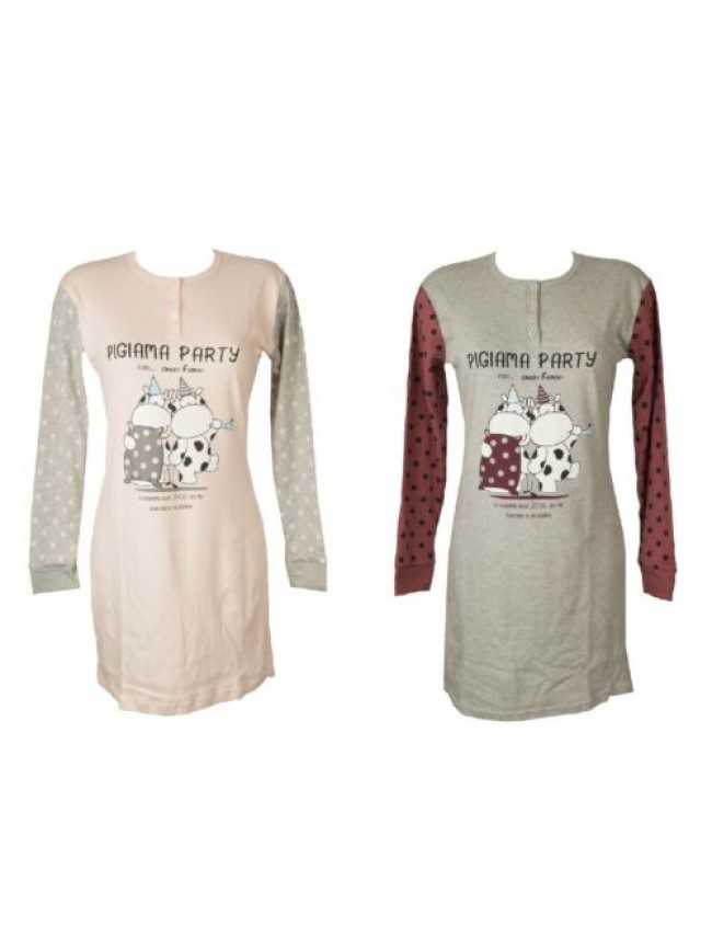 Camicia da notte manica lunga bimba bambina ragazza cotone interlock CRAZY FARM 