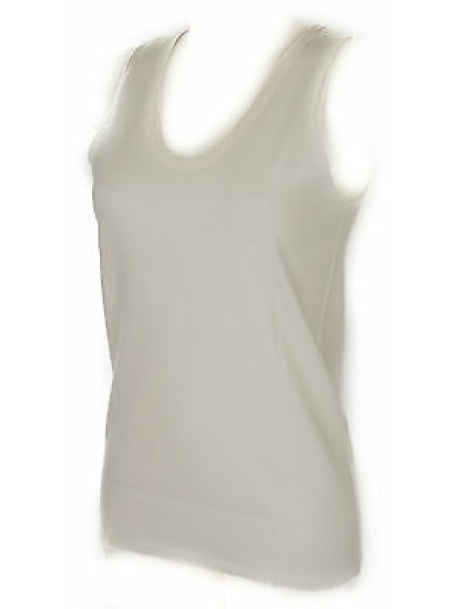 Camiciola canottiera lana cotone donna RAGNO 075372 taglia 5/L 002 BIANCO LANA