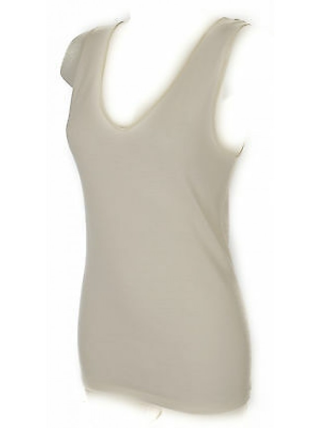 Camiciola canottiera lana donna RAGNO 077002 taglia 6/XL col. 002 BIANCO LANA