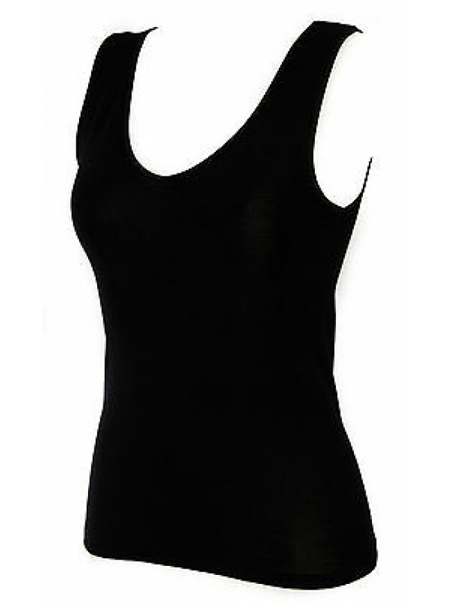 Camiciola canottiera lana donna RAGNO a. 077002 taglia 5/L col. 020 NERO BLACK