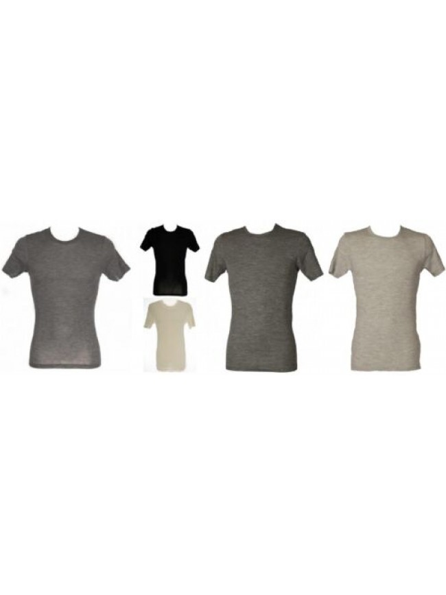 Camiciola canottiera uomo manica corta girocollo wool & silk WSK RAGNO articolo 