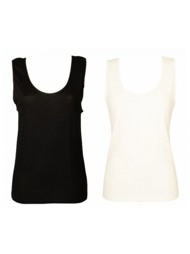 Camiciola donna MANUFAT spalla larga misto lana liscia articolo 225SL