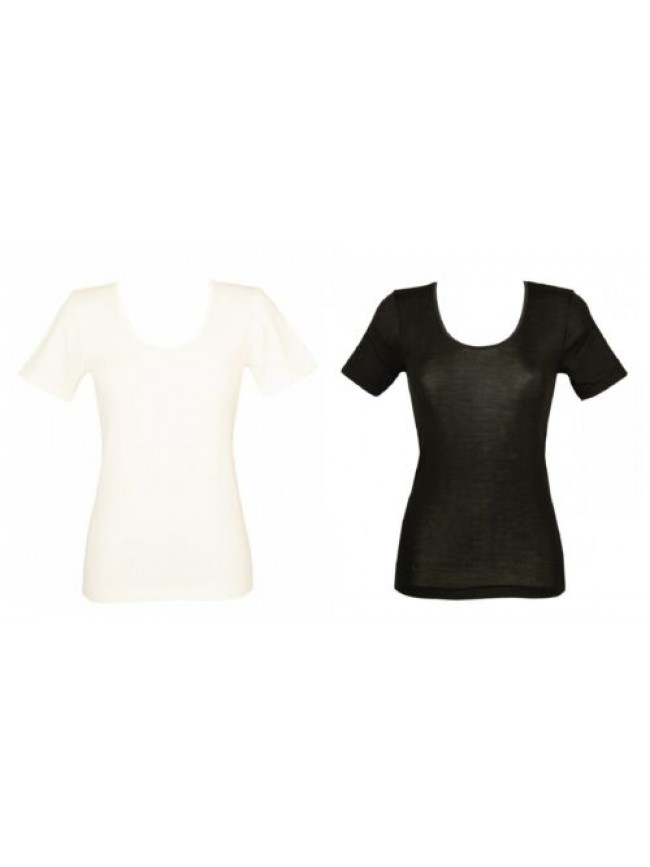 Camiciola donna VAJOLET by selina mezza manica misto lana  articolo MM5940