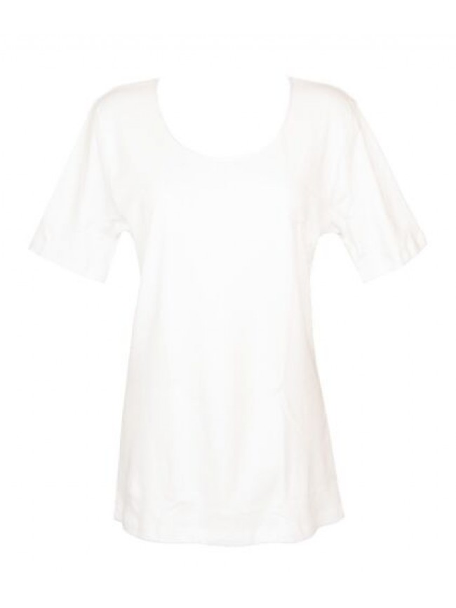 Camiciola donna VAJOLET by selina mezza manica puro cotone caldo felpato articol
