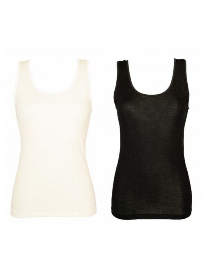 Camiciola donna VAJOLET by selina spalla larga misto lana bordino elasticizzato 