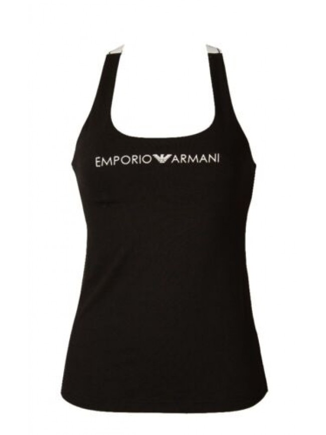 Canotta donna EMPORIO ARMANI canottiera spalla stretta cotone con laccio logato 