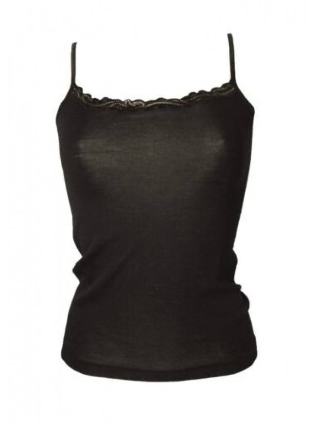 Canottiera top laccino donna camiciola pura lana RAGNO articolo 07309E