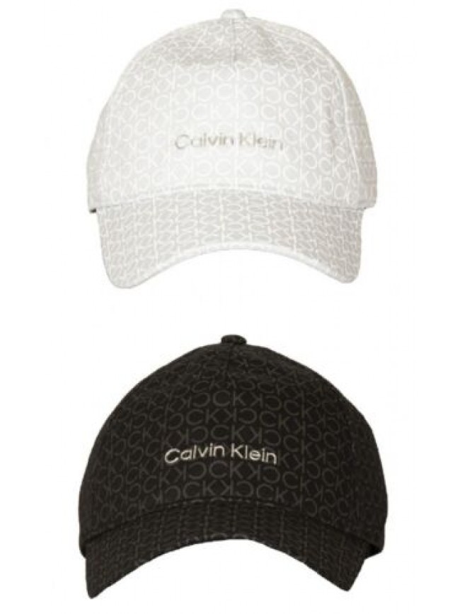 Cappello baseball CK CALVIN KLEIN con visiera parte posteriore regolabile tessut
