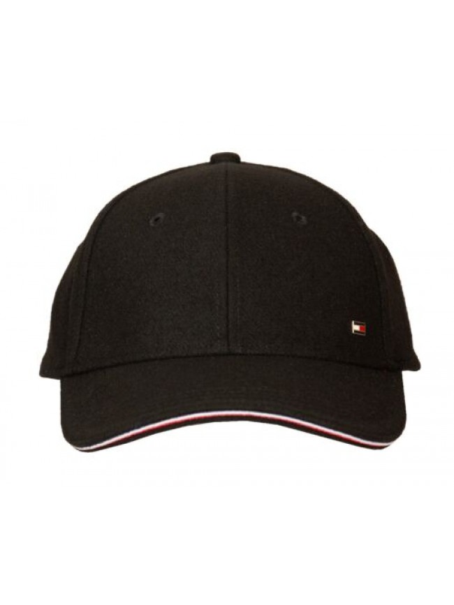 Cappello baseball TOMMY HILFIGER tessuto misto lana cappellino con visiera logo 