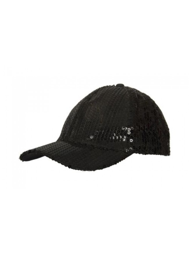 Cappello baseball donna paillettes con tesa KEY-UP articolo 568BA