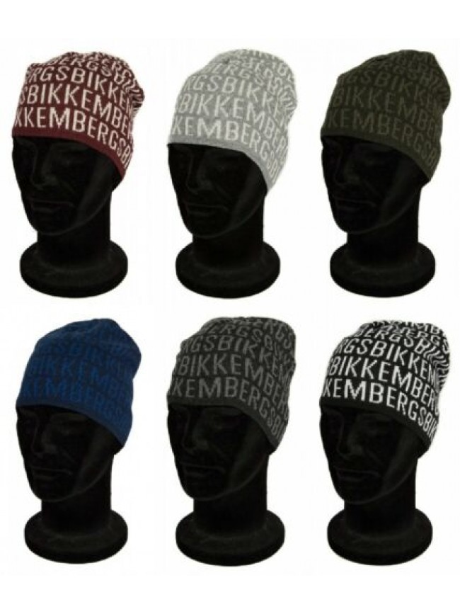 Cappello cuffia berretto log BIKKEMBERGS articolo CAP01743 / 24456 MADE IN ITALY
