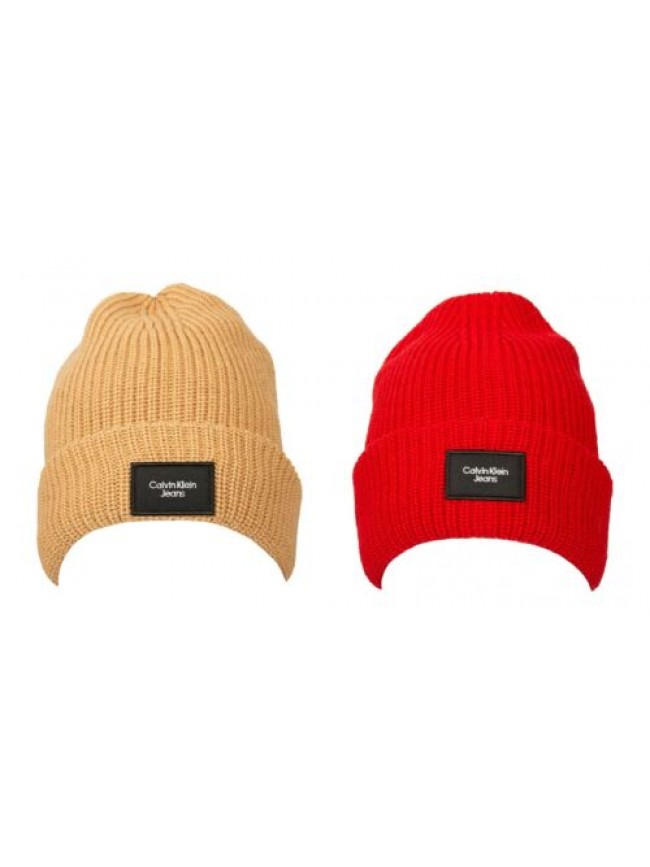 Cappello uomo CK CALVIN KLEIN JEANS berretto con risvolto con interno foderato m